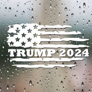 Trump 2024 Car Sticker Flag Decal 7.5" USA Flag  $8.00  ( 1Black and 1 White)
